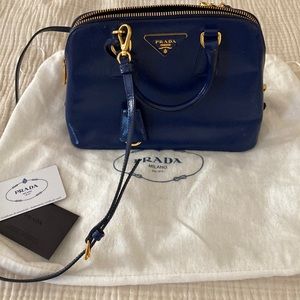 Prada Blue Saffiano Medium Tote